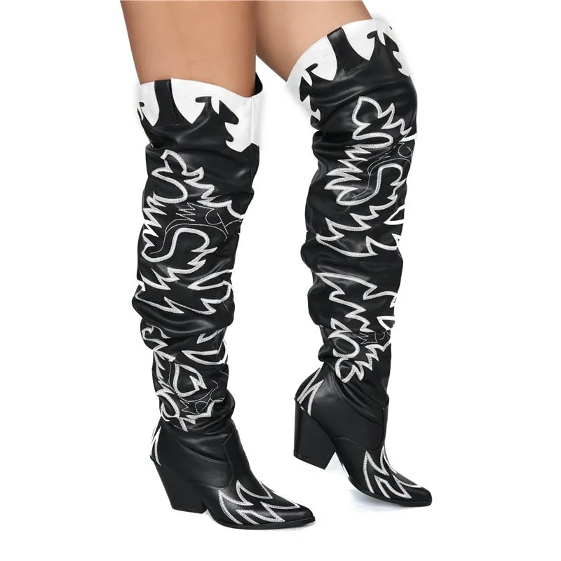 Thigh High Cowboy Boots