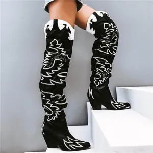 Thigh High Cowboy Boots