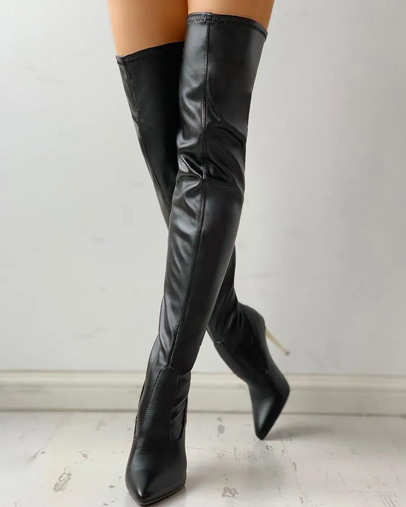 Thigh High Zipper Boots