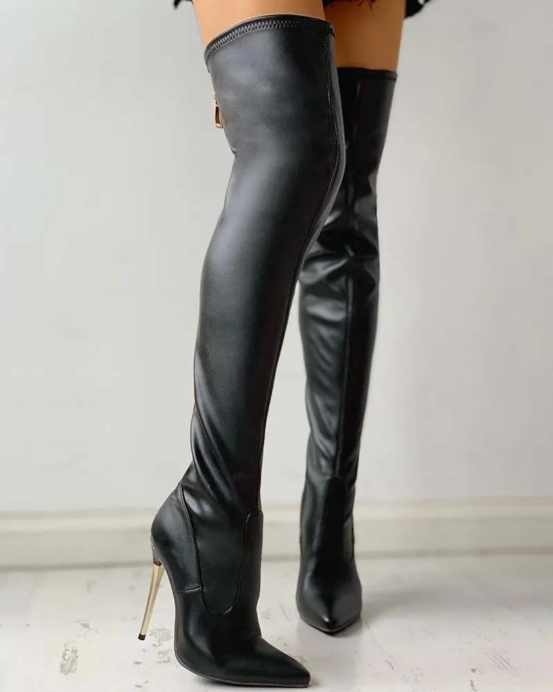 Thigh High Zipper Boots