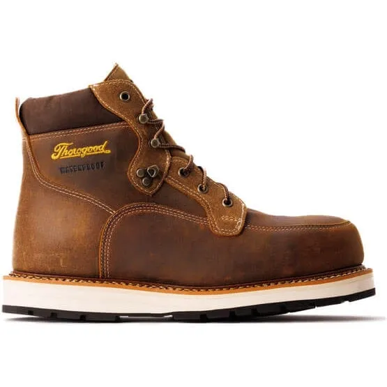 Thorogood Men's Iron River Series 6" ST Waterproof Work Boot -Brown- 804-4145
