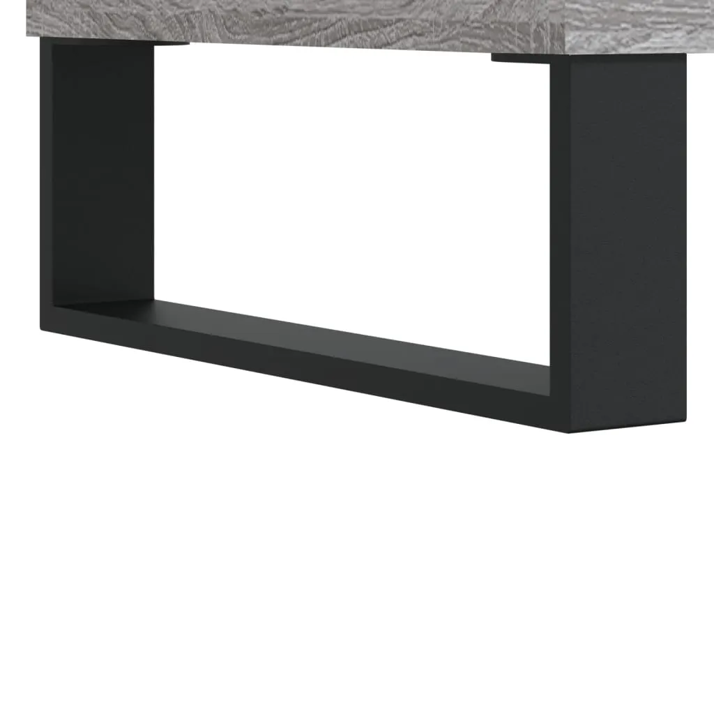 vidaXL Shoe Bench Grey Sonoma 102x35x55 cm Engineered Wood