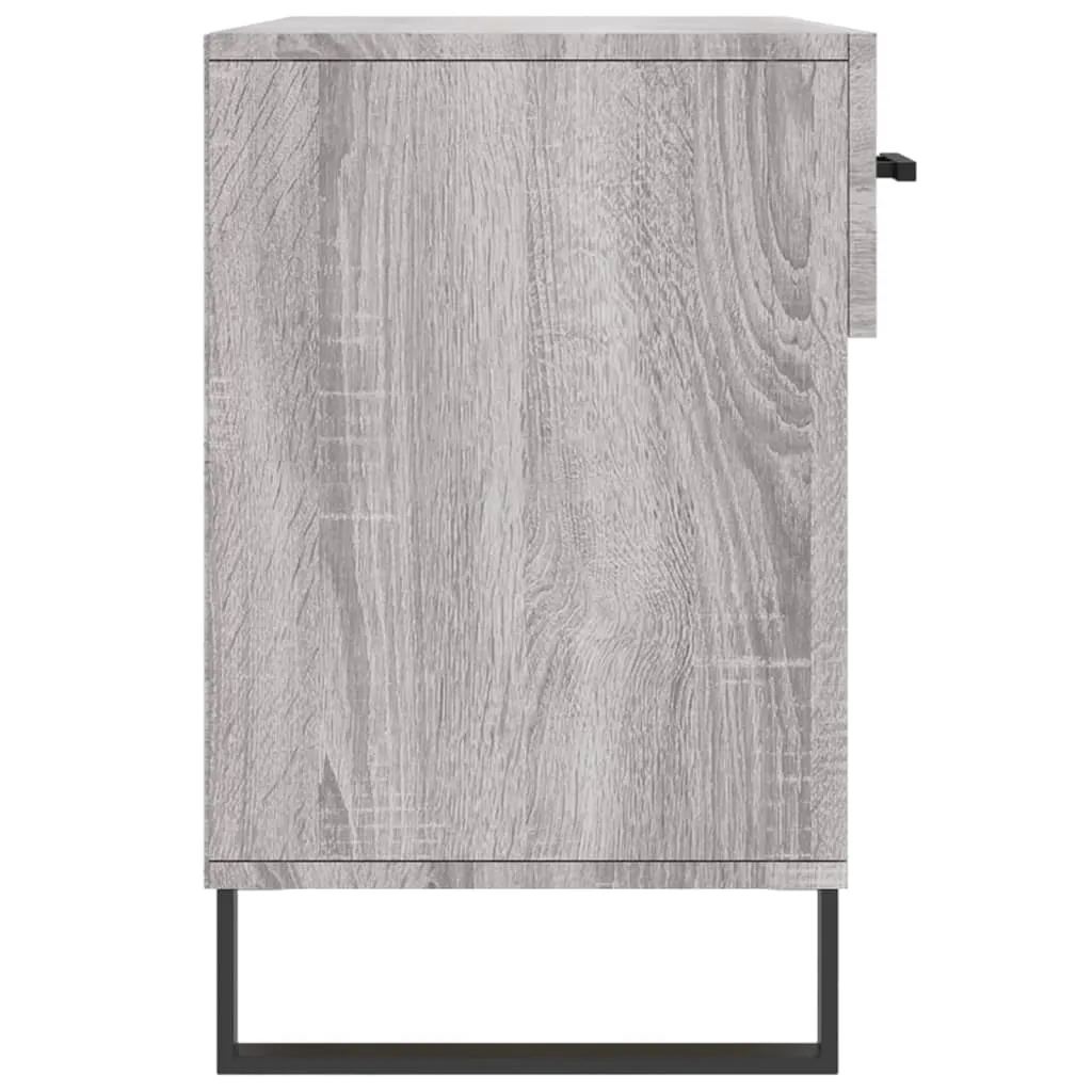 vidaXL Shoe Bench Grey Sonoma 102x35x55 cm Engineered Wood