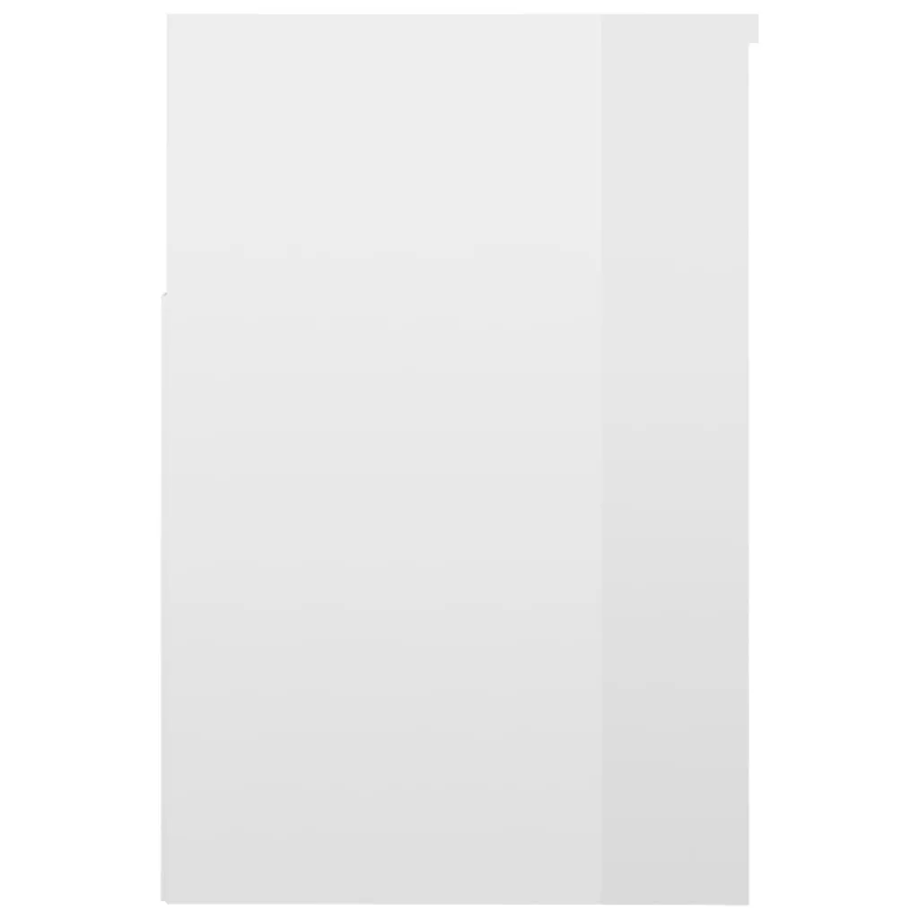 vidaXL Shoe Bench High Gloss White 60x30x45 cm Engineered Wood