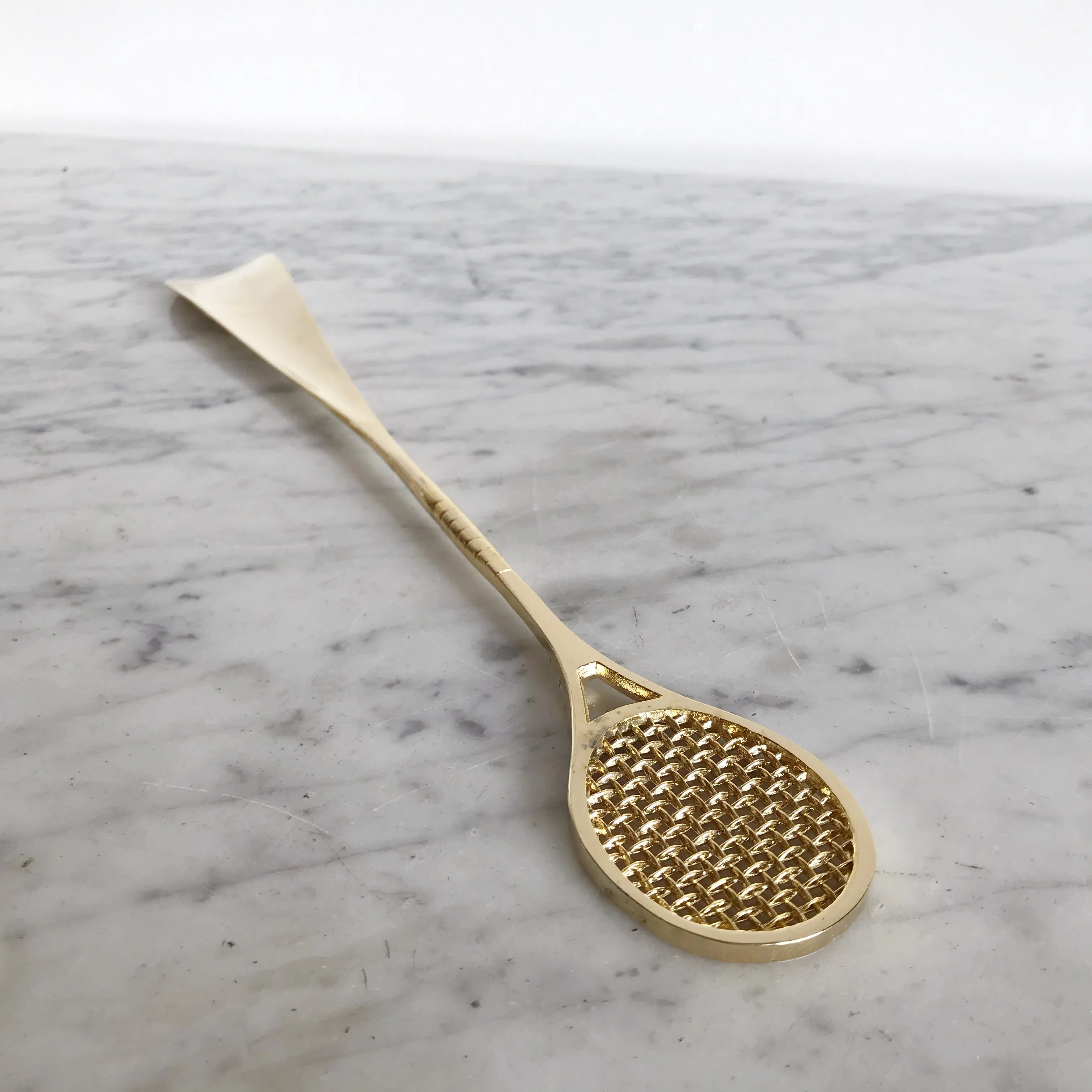 Vintage Gold Tennis Racket Shoehorn