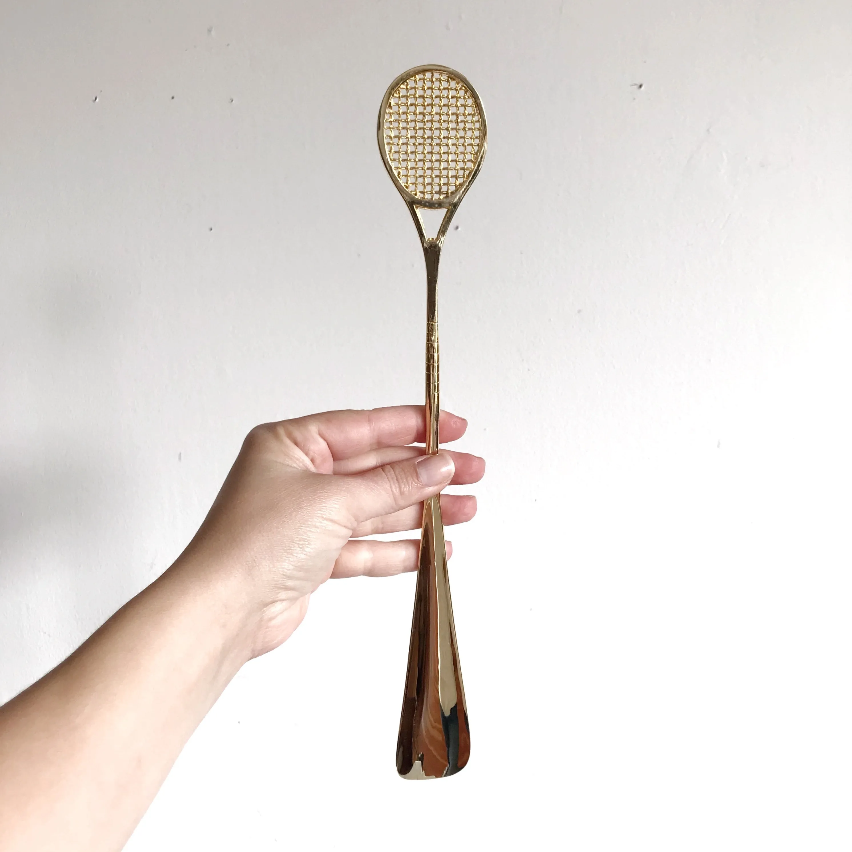 Vintage Gold Tennis Racket Shoehorn