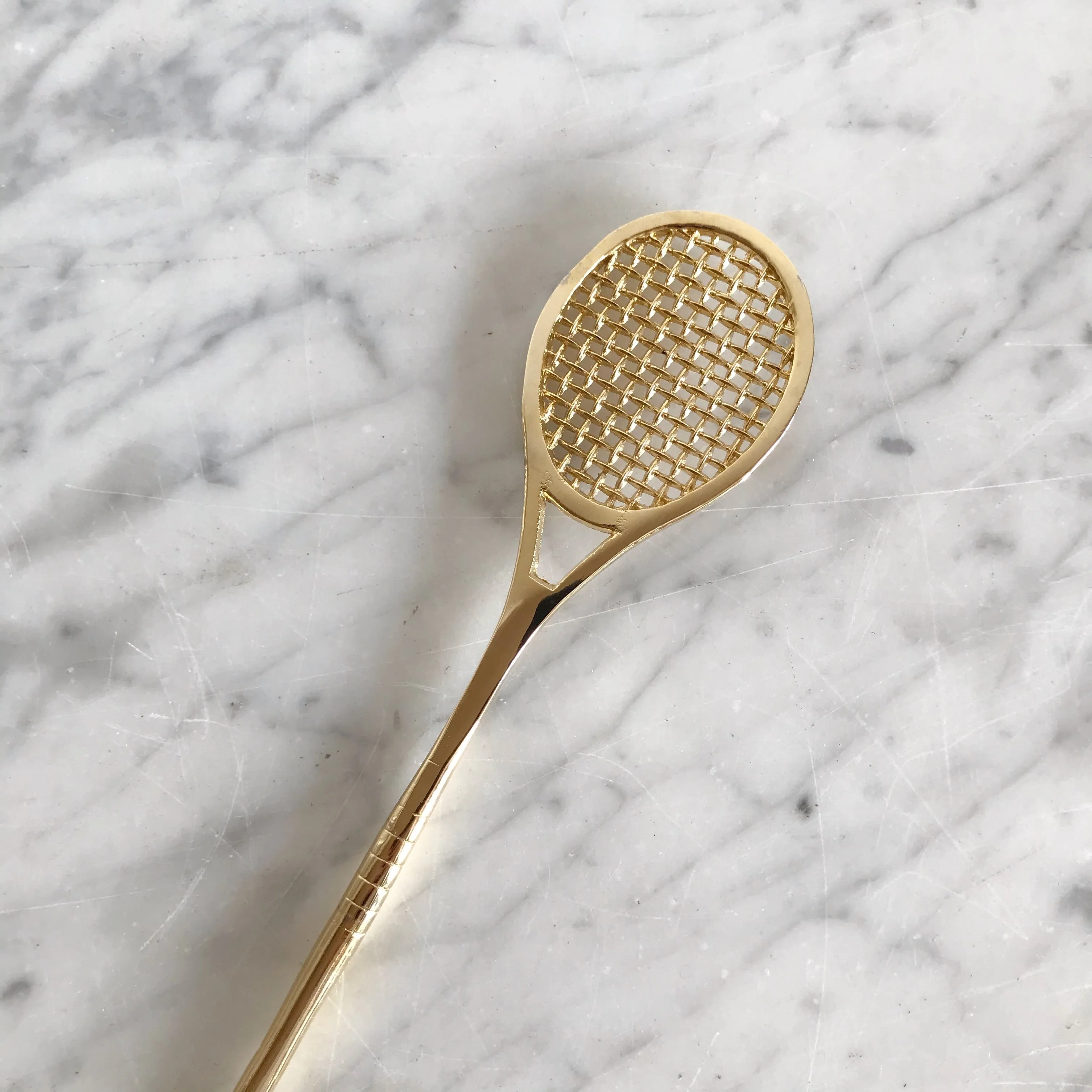Vintage Gold Tennis Racket Shoehorn