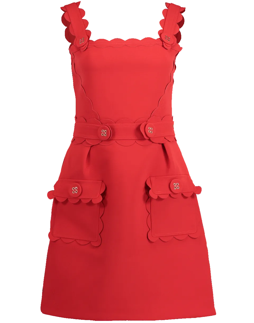 Volume Scallop Hem Dress