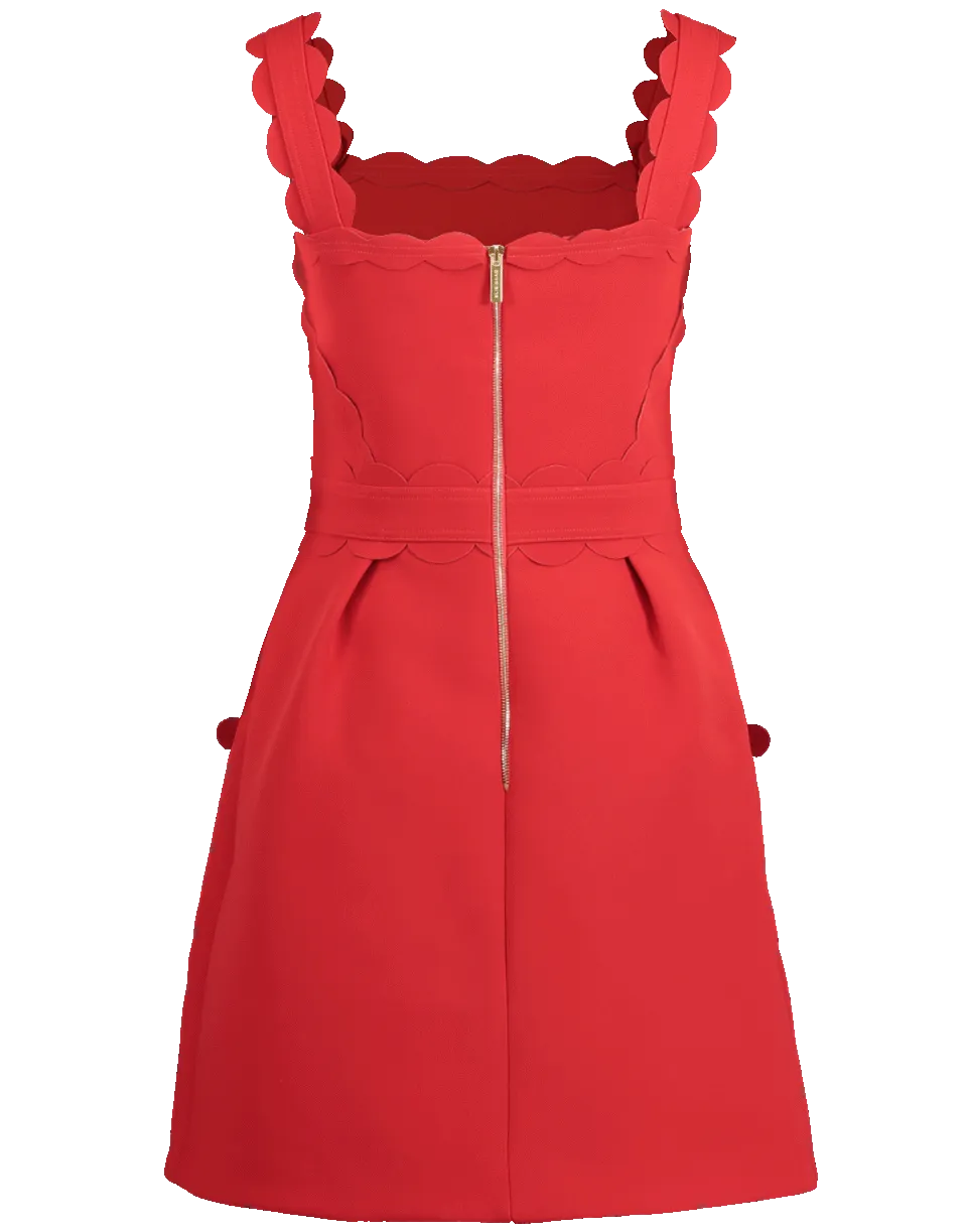 Volume Scallop Hem Dress