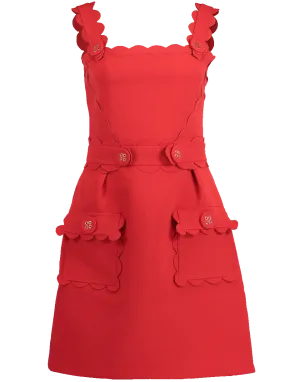 Volume Scallop Hem Dress