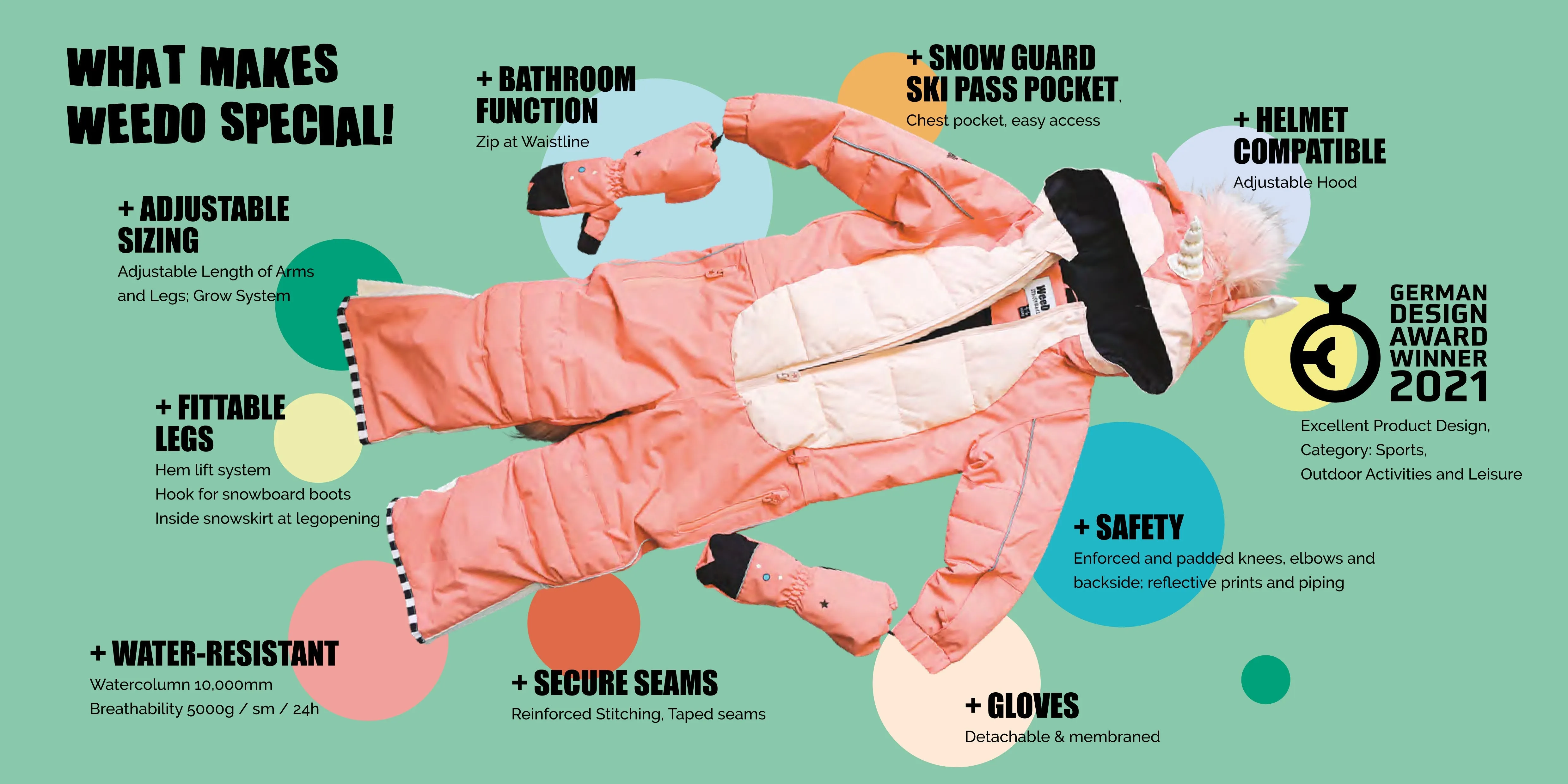 Weedo Kids Snowsuit UNIDO SILVER