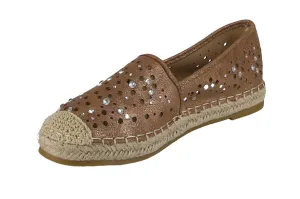 WOMAN'S SHOES TAN GLITTER/PU SLIP ON TENNIS SNEAKER EXPO-10