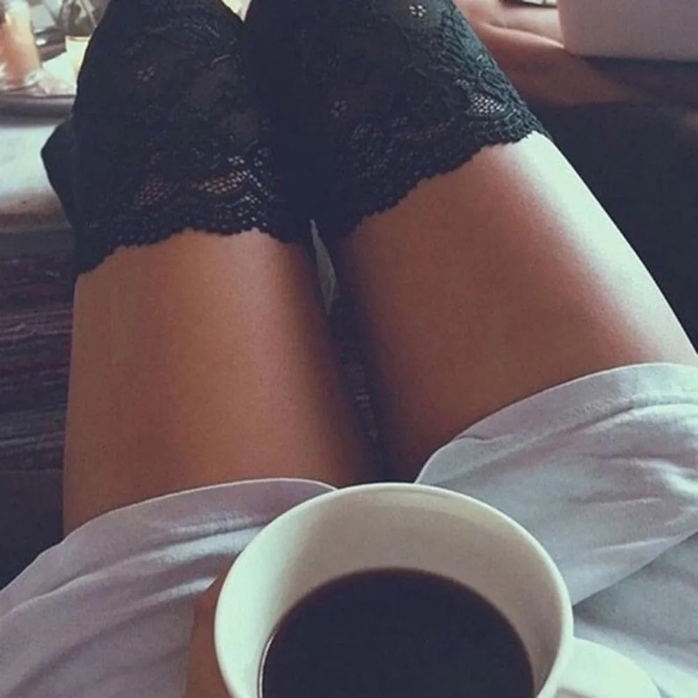women wintertime overknee socks cable knitted lacetop cozy stockings ✈️ free.shipping