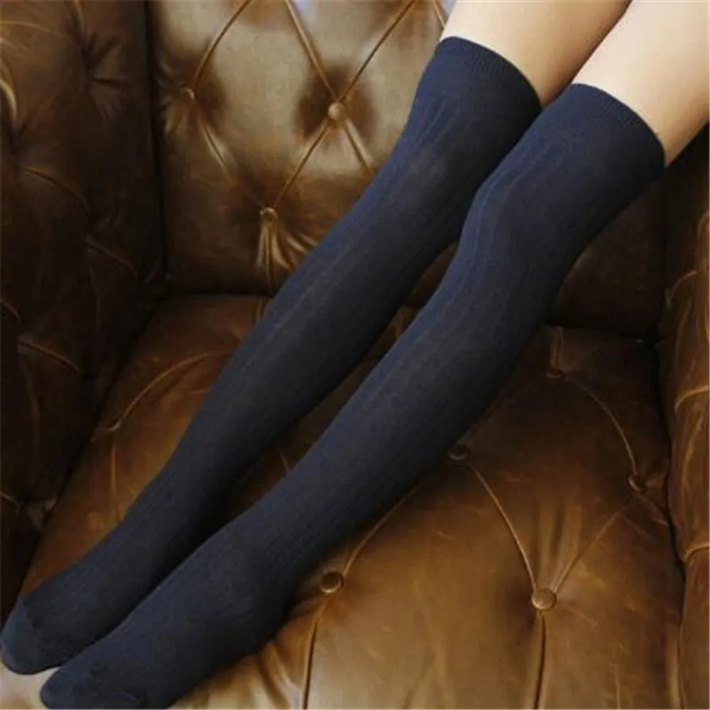 women wintertime overknee socks cable knitted lacetop cozy stockings ✈️ free.shipping