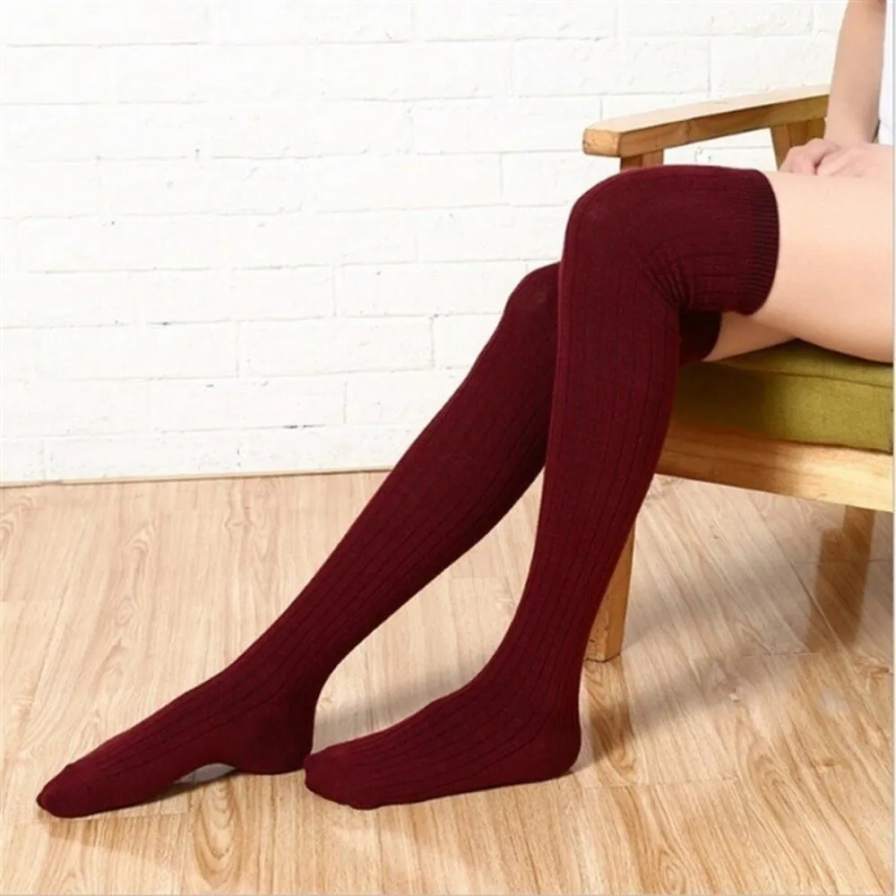 women wintertime overknee socks cable knitted lacetop cozy stockings ✈️ free.shipping