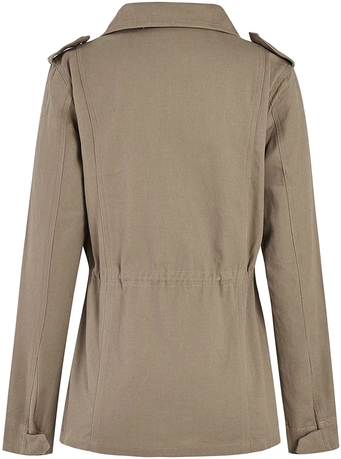 Womens Military Anorak Sleeveless Vest Safari Utility Zip Up Lightweight Hoodies Jacket with Pockets