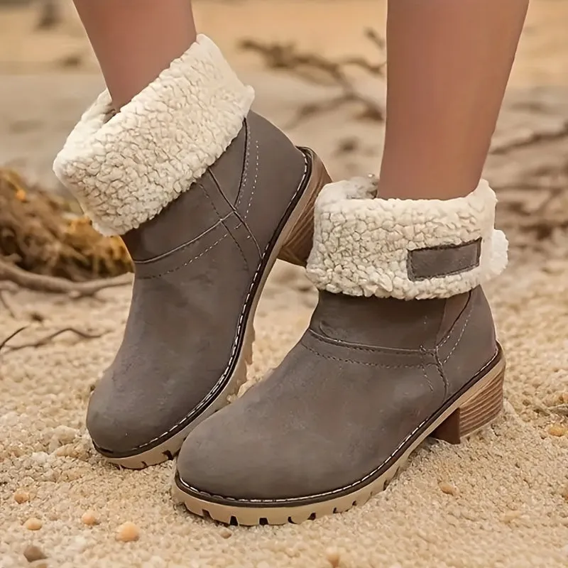 Women's Winter Orange Boots To Stay Warm Cozy in Style