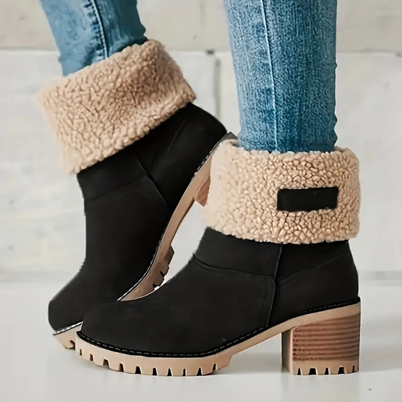 Women's Winter Orange Boots To Stay Warm Cozy in Style