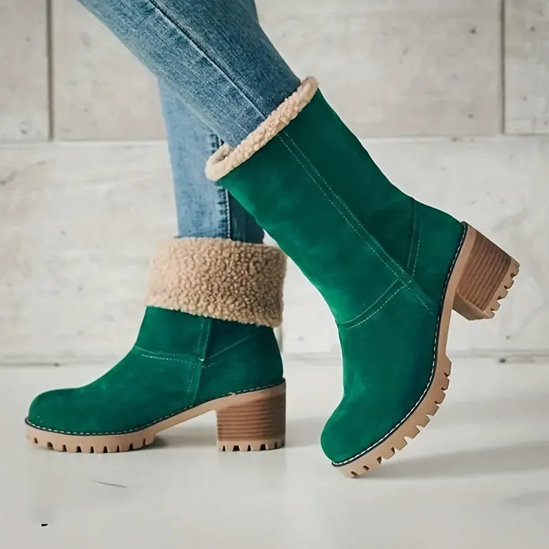 Women's Winter Orange Boots To Stay Warm Cozy in Style
